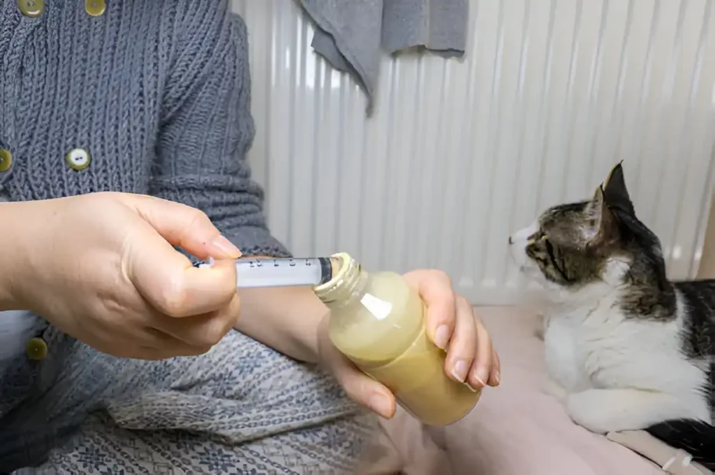 make thickened liquid for cats with gelatin